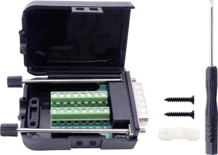 Image du produit Tru Components Connecteur modulaire D-Sub intégré à 15 pôles avec vis de verrouillage et boîtier