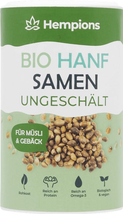 Image du produit Hempions Graines de chanvre bio non décortiquées (200 g)