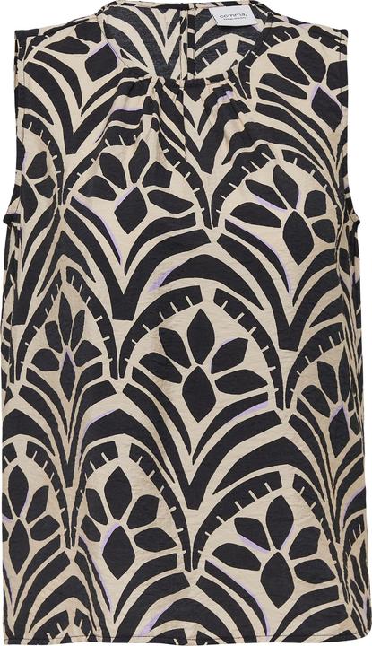 Produktbild Comma Bluse Ärmellose Bluse mit Raffung und All-over-Print (46)