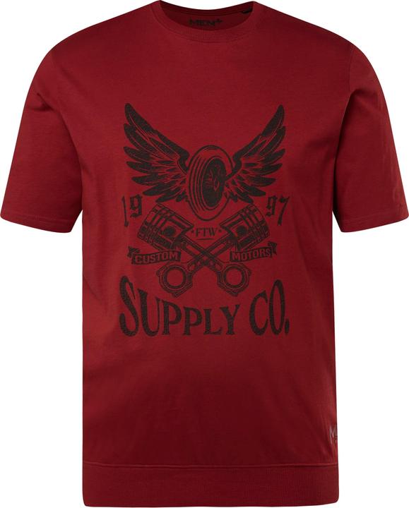 Actual product image Men+ T-Shirt, Halbarm, Bauchfit, Druck vorne (L)