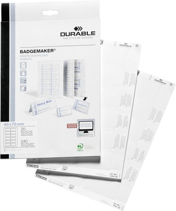 Actual product image Durable BADGEMAKER insertion sign sheets