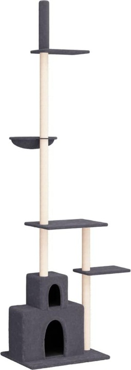 Produktbild VidaXL Kratzbaum Deckenhoch Dunkelgrau 250,5-276,5cm Katzenbaum Kletterbaum (276.50 cm, Dunkelgrau)