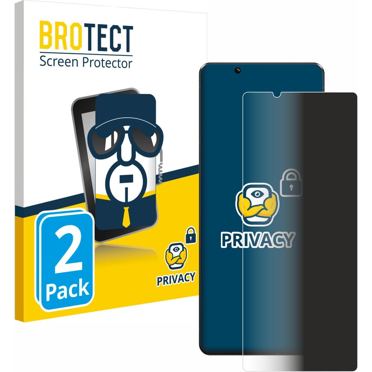 BROTECT Sichtschutzfolie Anti-Spy Privacy Folie Blaulicht-Schutz (2 Stück, Sony Xperia 5 IV), Smartphone Schutzfolie, Bl...