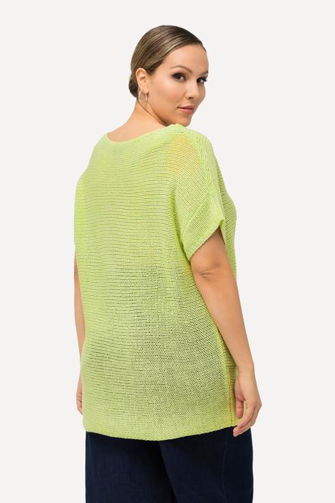Produktbild Ulla Popken Pullover, Palmen, oversized, U-Boot-Ausschnitt, Halbarm (46, 48)