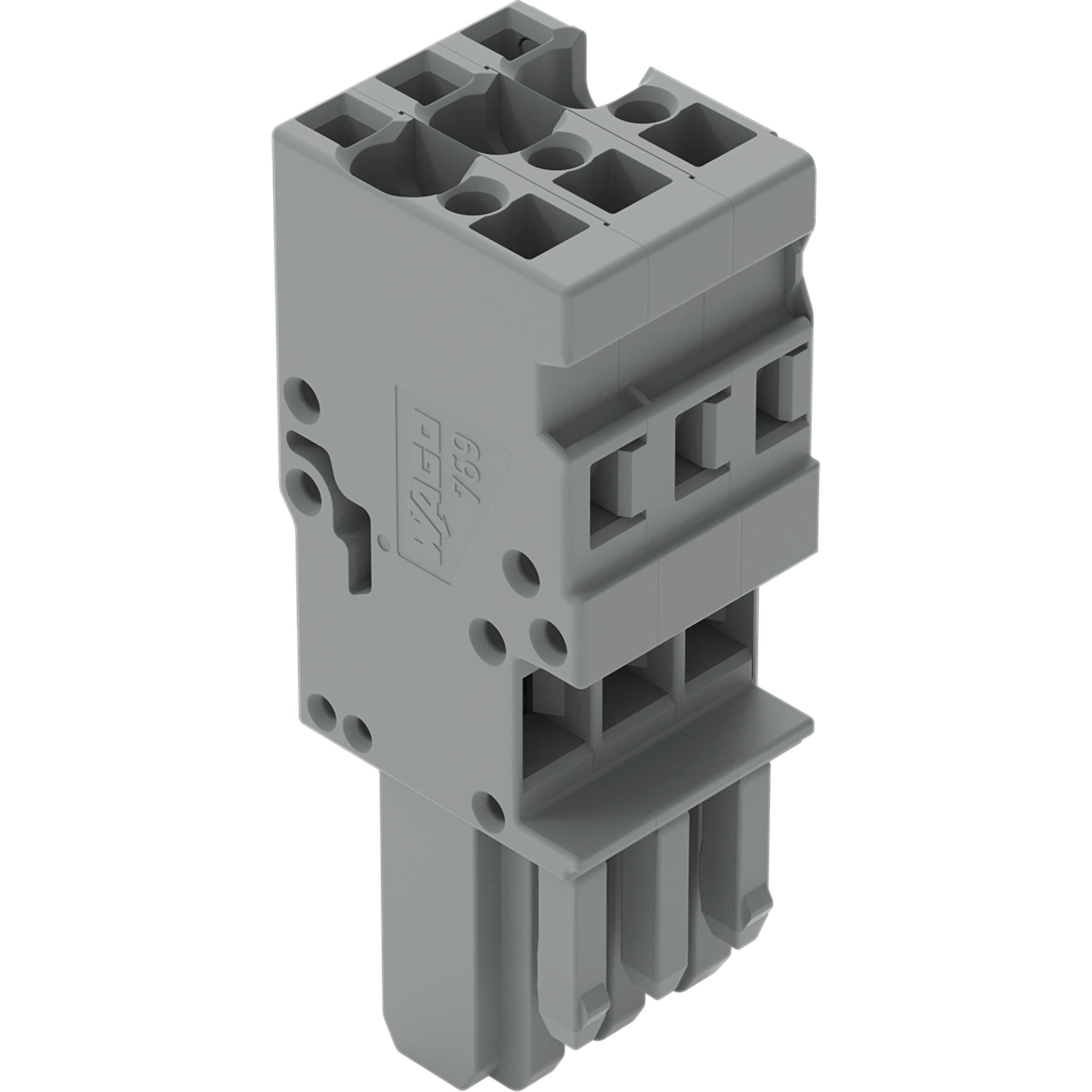 50x Wago 1 Conductor Female Plug, 3 Pole Grey (Diverse), Elektronikzubehör + Gehäuse, Grau