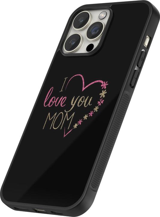 Produktbild PhoneLook Hülle Silikon schwarz I love you Mom (Apple iPhone 15 Pro Max)