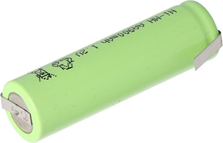 AccuCell Akku Flat Top Mignon AA mit Lötfahne in Z-Form (1 pcs., AA, 800 mAh, Battery + charger)