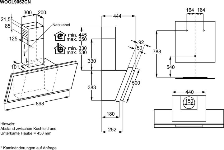 Nährwerte und Zutaten Electrolux WOGL9062CN (Wandhaube)