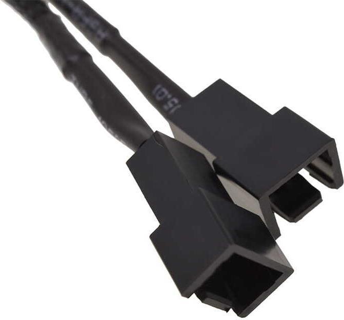 Image du produit Phobya Câble d'alimentation SATA en Y interne vers 3Pin 5V et 12V - Noir 20cm
