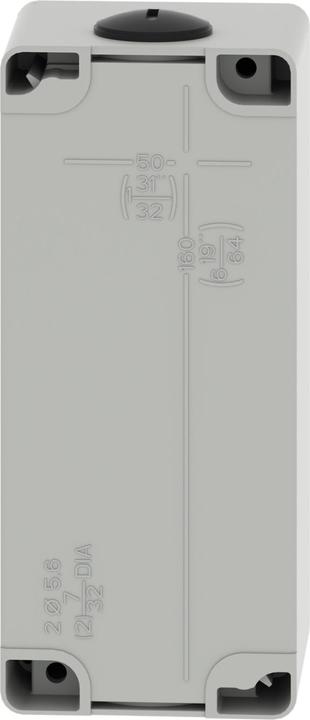 Actual product image Schneider Electric XAPD3503 Empty enclosure XAP metal grey for 3x22mm - CSA (Housing)