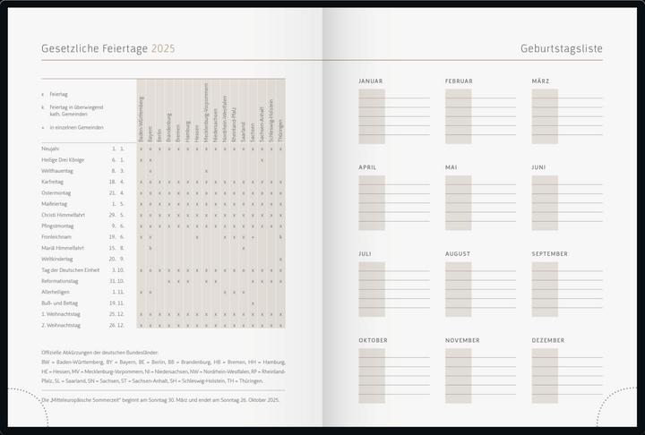 Actual product image rido/idé 7013607015 Pocket Calendar Young Line Mini (2025) 'Universe'| 2 pages = 1 week| A6| (A6, Hardcover, German)