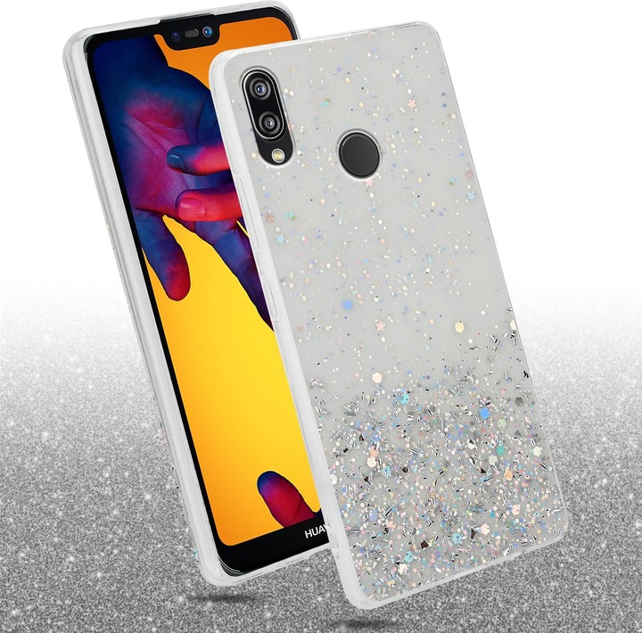 Actual product image Cadorabo TPU cover sparkling glitter (Huawei Nova 3E)