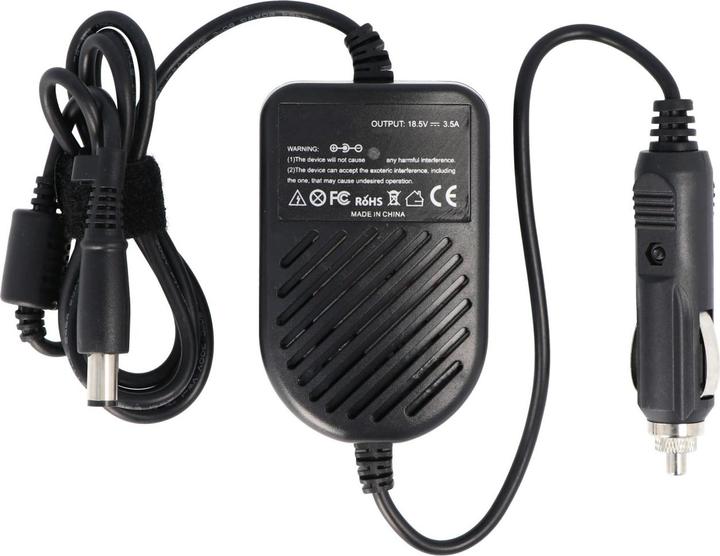 Produktbild AccuCell KFZ-Ladekabel für viele HP Compaq Laptop mit Stecker 7,4mm x 5,0mm, 18,5v 3,5A (65 W)