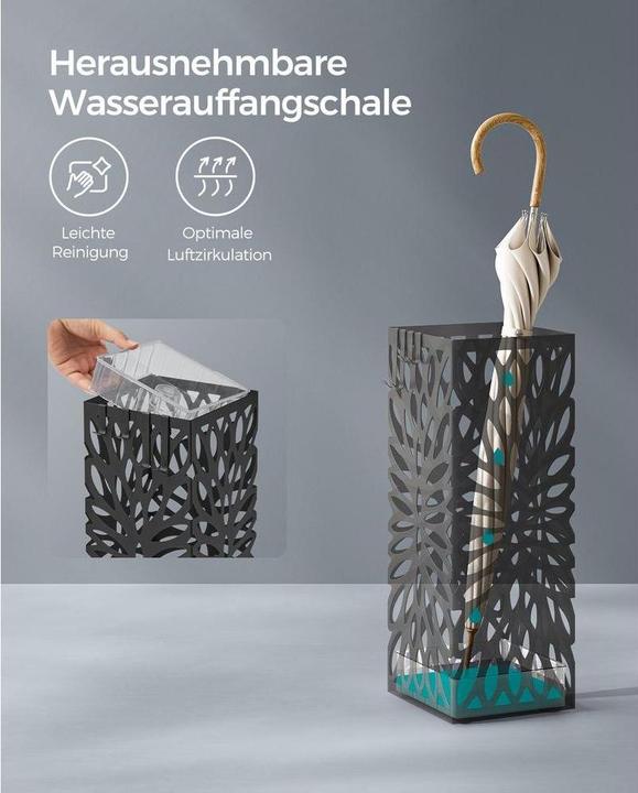 Immagine prodotto Songmics Schirmständer Grau, Detailfarbe: Grau, Detailmaterial