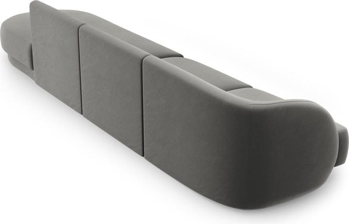 Actual product image Micadoni Right Velvet Sofa, "Miley", 4 Seats, 323x90x70Made in Europe (Modular sofa, 4-seater)