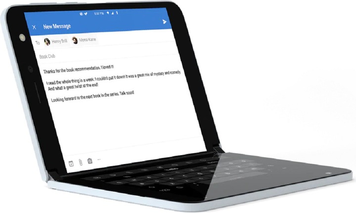 Actual product image Microsoft Surface Duo (256 GB, Glacier, 8.10", SIM + eSIM, 11 Mpx, 4G)