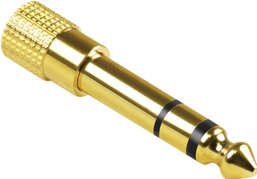 Produktbild LogiLink Audio-Adapter, 6,35 mm 3-Pin/M zu 3,5 mm 3-Pin/F, Zink