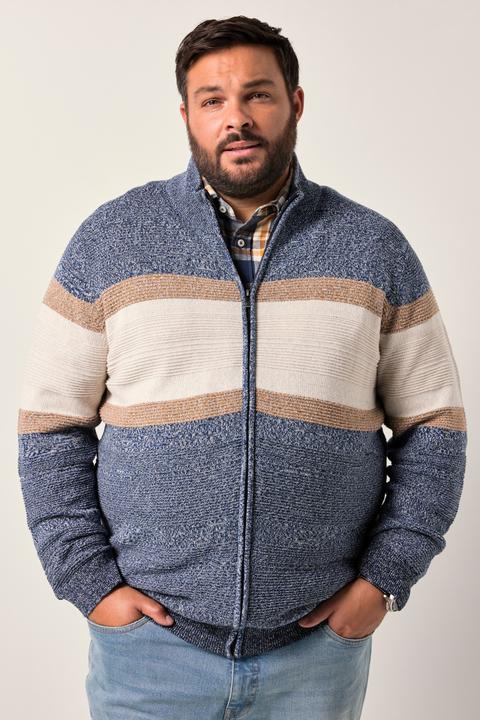 Produktbild Men+ Strickjacke, Melangestrick, Stehkragen, Zipper, bis 7 XL (5XL)