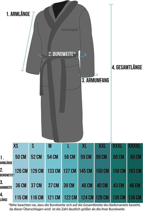 Immagine prodotto Normani Accappatoio Lean (S)