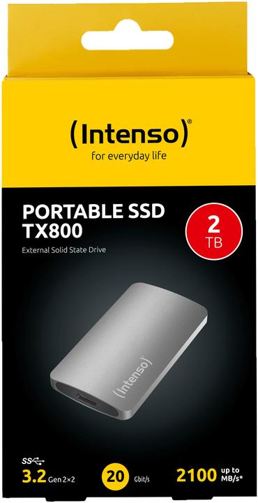 Produktbild Intenso SSD 2.0TB TX800 1.8" USB 3.2 Gen1 Anthracite (2 TB)