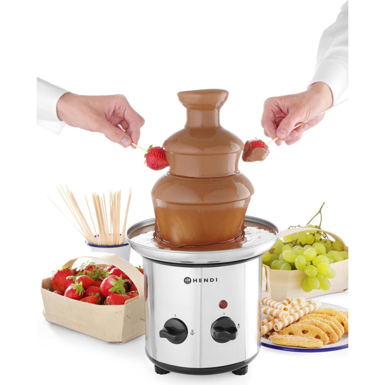 Thumbnail - Hendi Schokobrunnen mit 3 Ebenen, Fun Kitchen, Silber