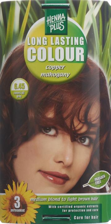 Actual product image Hennaplus Long Lasting Colour (6.45 Copper Mahogany)