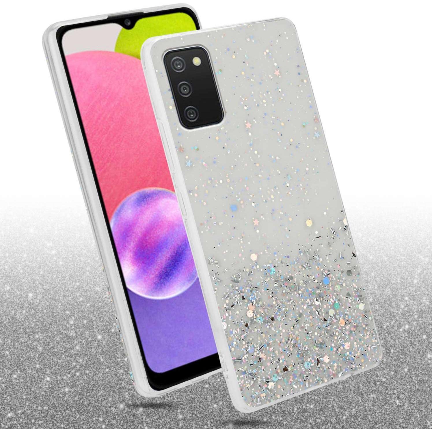 Thumbnail - Cadorabo TPU Hülle für Samsung Galaxy A03s mit Glitzer (Samsung Galaxy A03s), Smartphone Hülle, Transparent