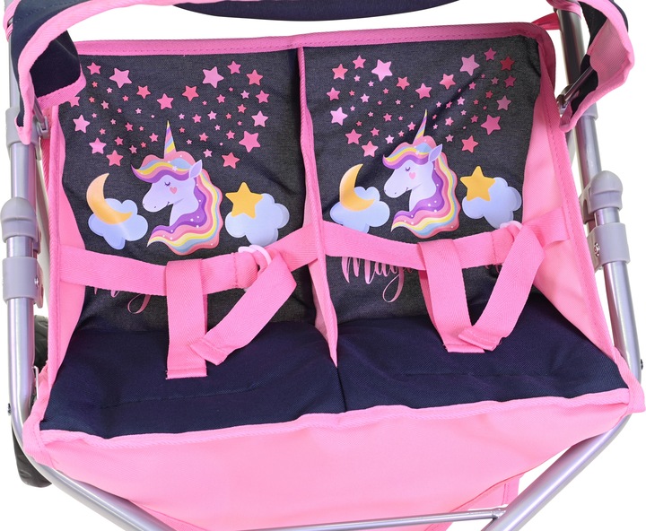 Image du produit Knorrtoys Poussette pour poupées jumelles Duo - "Magic Unicorn