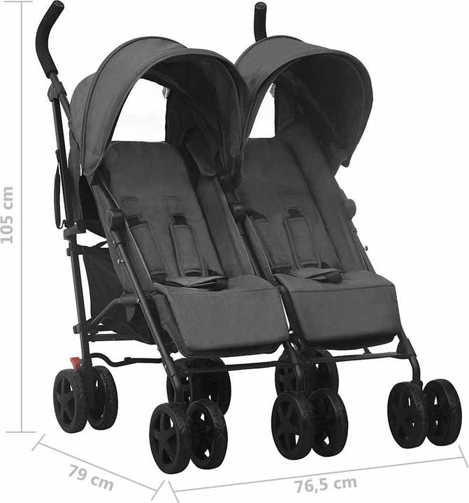 vidaXL Geschwisterwagen