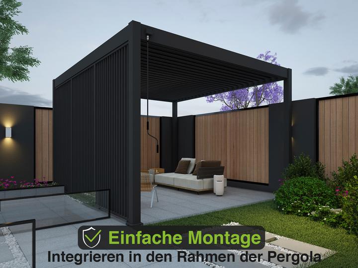 Actual product image Weide Vertical slatted wall 0.93m for Deluxe Plus pergola anthracite (238 cm, 93 cm)