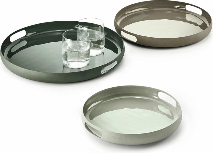 Philippi Serviertablettset Copenhagen 3-teilig ø 37x4 cm