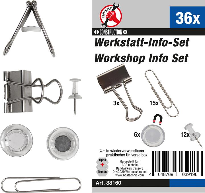 Actual product image BGS Office Set with Paper Clips, Magnets, Pin Needles 36 pcs. (1 x)