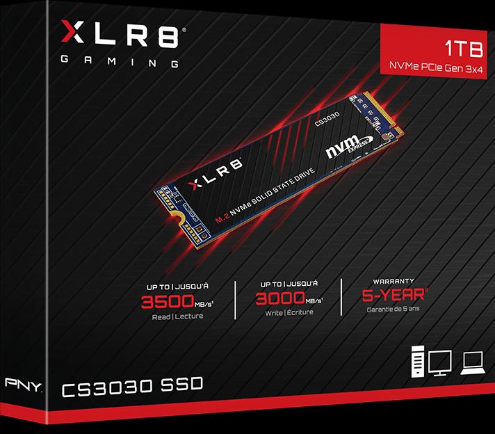 Actual product image PNY XLR8 CS3030 (1000 GB, M.2 2280)