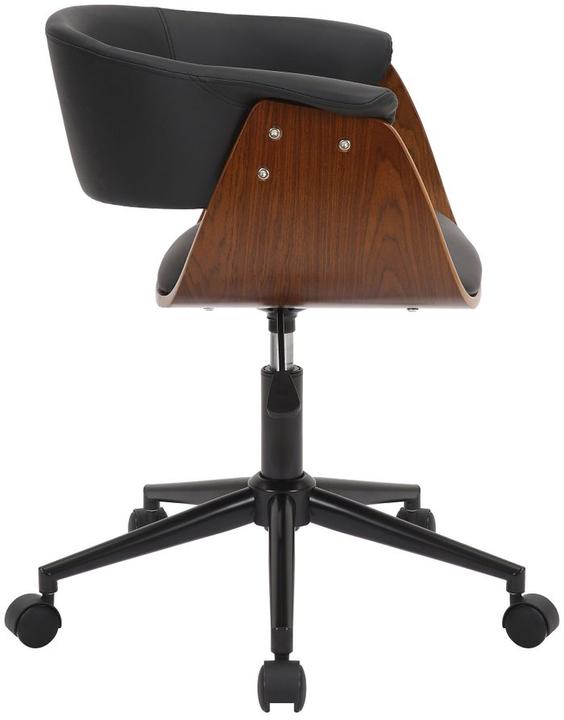 Actual product image Swisshandel24 Bruce office chair imitation leather, walnut/black (43 - 53 cm)