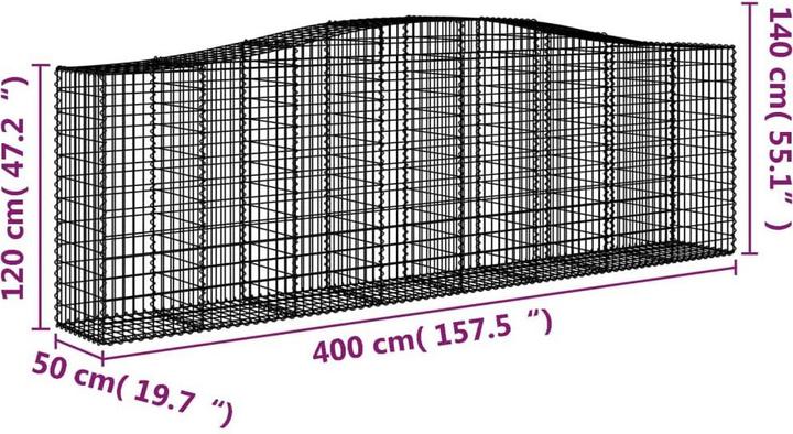 Produktbild vidaXL Gabionenkorb