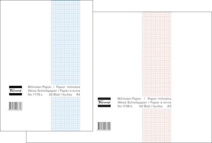 Actual product image Favorit Milimeter paper block (A4, Checked)