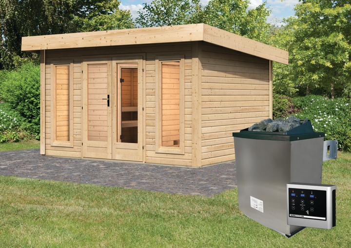 Image du produit Karibu Cabane de sauna Norbert accès d'angle (Contrôle externe de 9 KW)