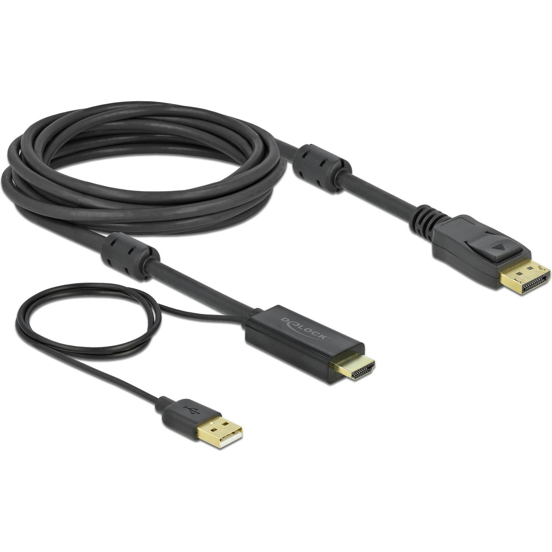 Thumbnail - Delock HDMI (Typ A) — DisplayPort (5 m, HDMI), Video Kabel