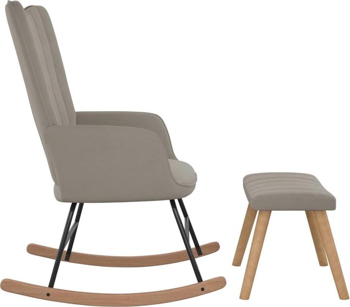 Produktbild vidaXL Schaukelstuhl mit Hocker