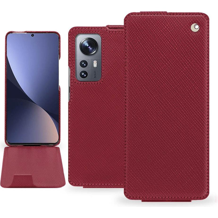Thumbnail - Noreve Lederschutzhülle vertikal (Xiaomi 12 Pro), Smartphone Hülle, Rot