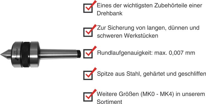 Immagine prodotto Paulimot Mitlaufende Körnerspitze MK3