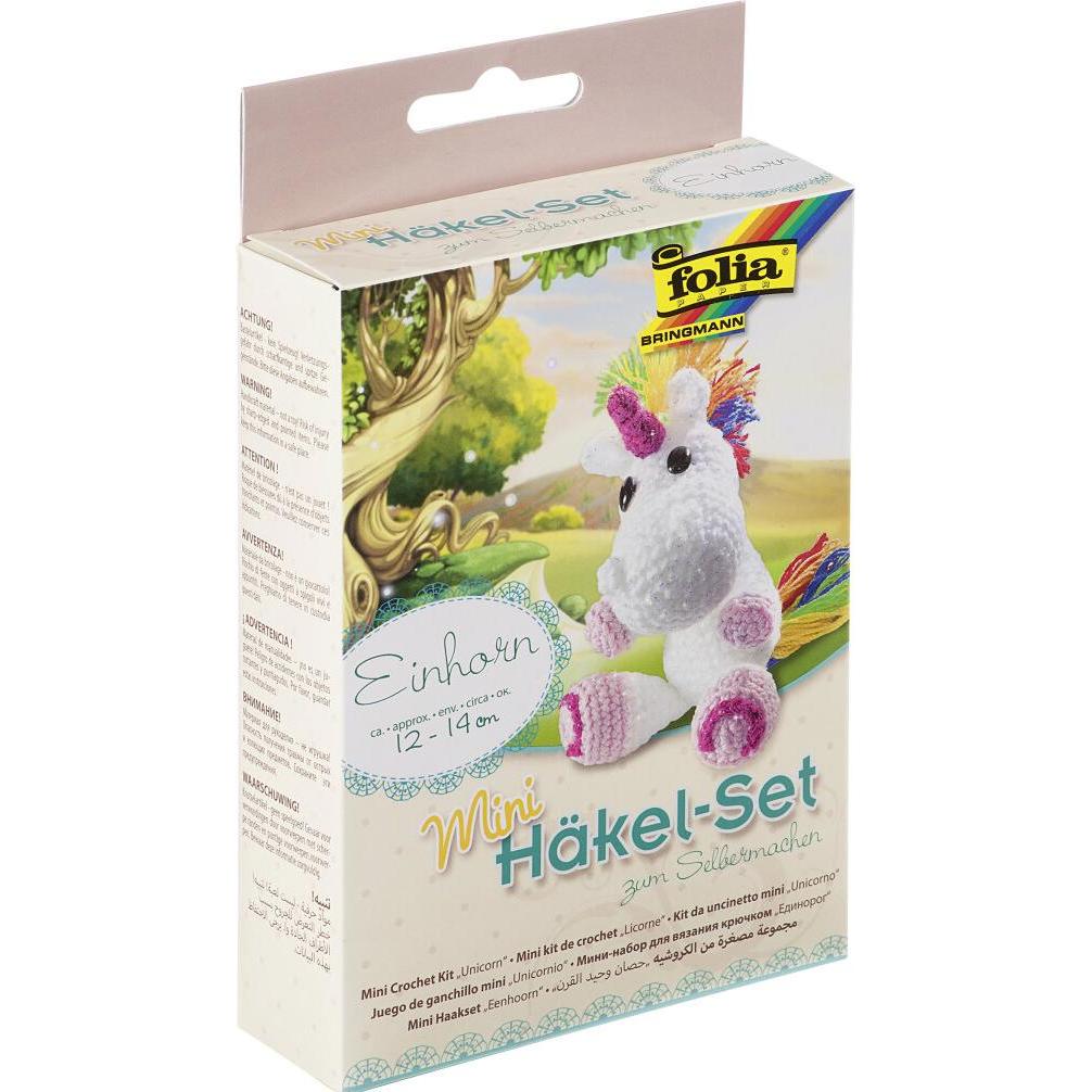 Folia Einhorn, Handarbeitsset, Mehrfarbig, Weiss