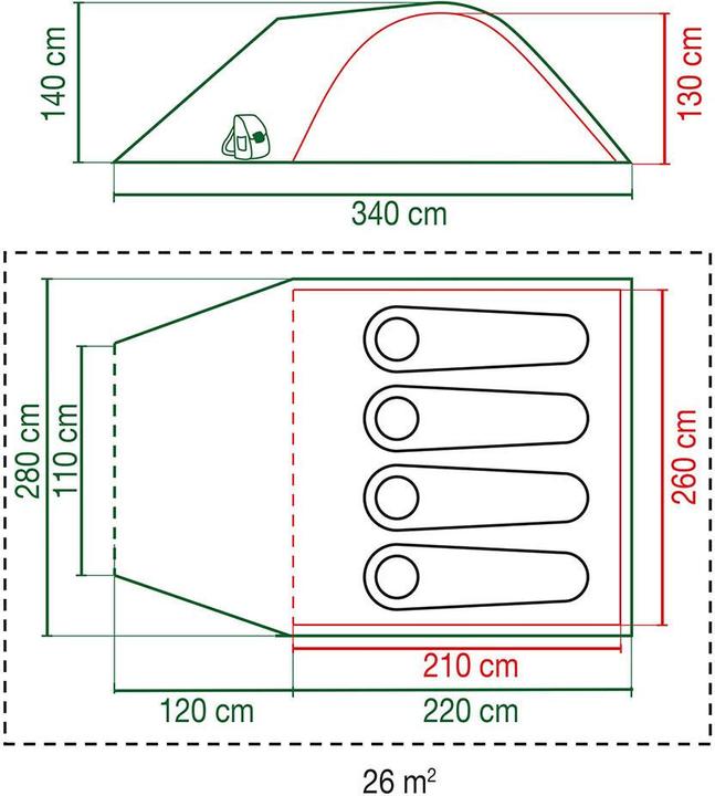 Actual product image Coleman Kobuk Valley 4 Plus (Dome tent, 6.60 kg, 4 persons)