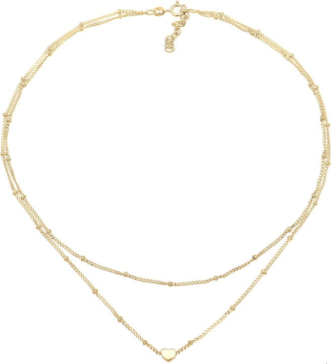 Produktbild Elli Choker Layer-Look Herz Symbol (Sterling Silber, 36 cm)