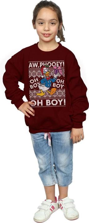 Produktbild Disney Donald Duck Christmas Fair Isle Sweatshirt Mädchen (152, 158)