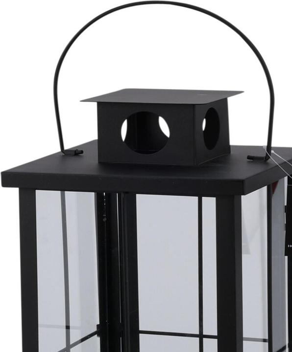 Produktbild Mojawo 2tlg Metall XXL Laternen Set Schwarz Gartenlaterne Windlicht H58/45cm