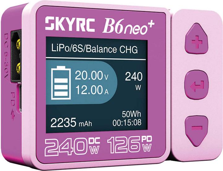 SkyRC B6neo+ Ladegerät pink LiPo 1-6s 10A 200W