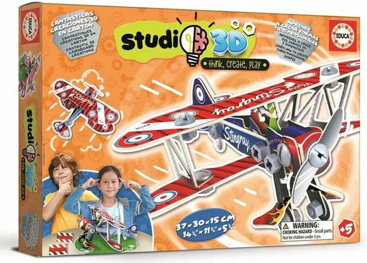 Actual product image Educa 19185 Studio 3D Construction 56 pcs. The Airplane (Paper and plastic parts) (56 pieces)