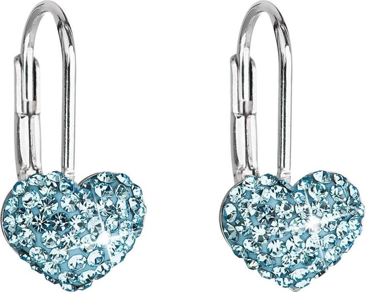 Immagine prodotto Evolution Group Orecchini a cuore con cristalli 31125.3 acquamarina (L)