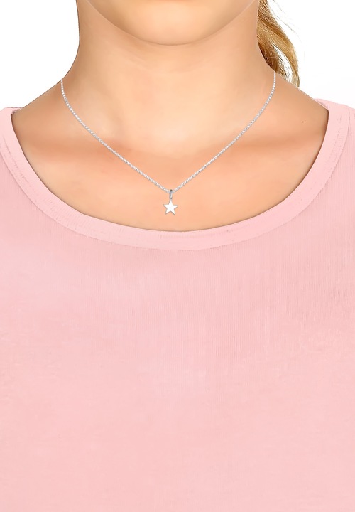 Immagine prodotto Elli Mutter Kind Set Stern-Anhänger Cut Out Design (Argento, 45 cm)